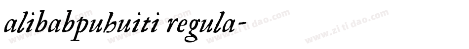 alibabpuhuiti regula字体转换